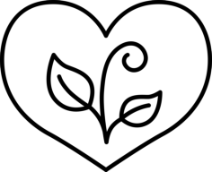 Ecologic Love Sketch Style Svg Vector, Free Vectors File